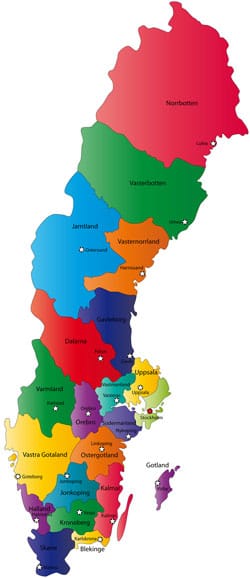 Map of Sweden