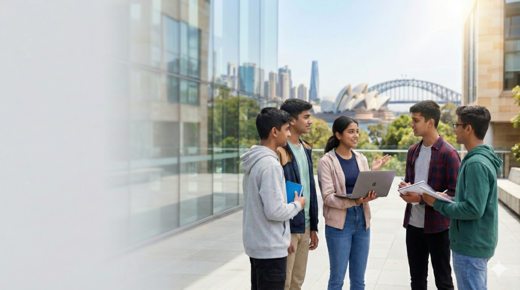Australia Student Visa Consultant in Gandhinagar guiding Indian students planning higher education in Australia.